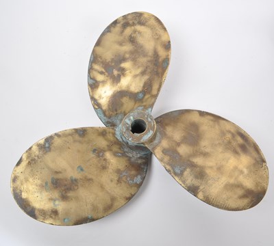 Lot 269 - TWO VINTAGE BRASS BOAT PROPELLERS