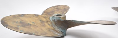 Lot 269 - TWO VINTAGE BRASS BOAT PROPELLERS