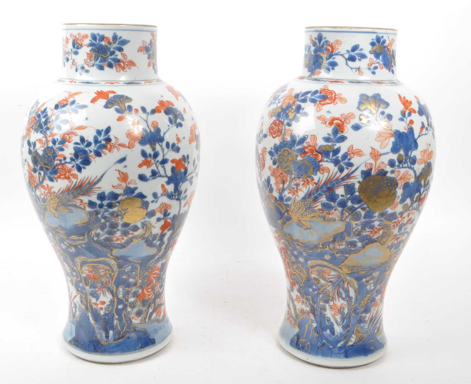 Lot 59 - PAIR OF CHINESE TALL GLAZED PORCELAIN VASES