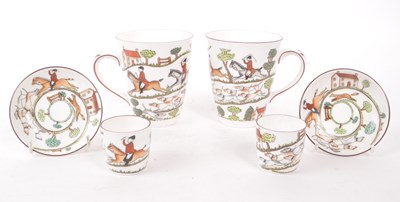 Lot 57 - STAFFORDSHIRE ENGLAND MID CENTURY BONE CHINA COFFEE SERVICE PIECES