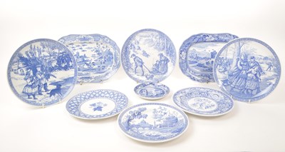 Lot 61 - SPODE - COLLECTION OF 20TH CENTURY BLUE AND WHITE CERAMIC PLATES