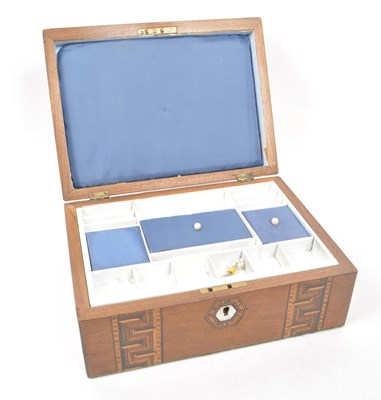 Lot 293 - COLLECTION OF THREE LATE 19TH CENTURY TUNBRIDGE JEWELLERY CHESTS