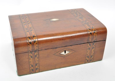 Lot 293 - COLLECTION OF THREE LATE 19TH CENTURY TUNBRIDGE JEWELLERY CHESTS