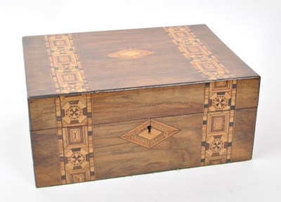 Lot 293 - COLLECTION OF THREE LATE 19TH CENTURY TUNBRIDGE JEWELLERY CHESTS