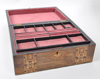 Lot 293 - COLLECTION OF THREE LATE 19TH CENTURY TUNBRIDGE JEWELLERY CHESTS