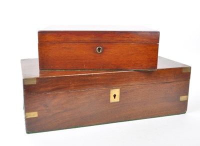 Lot 292 - TWO 19TH CENTURY VICTORIAN MAHOGANY WRITING SLOPES