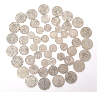 Lot 499 - COLLECTION OF BRITISH .500 SILVER COINS