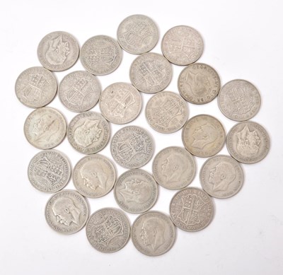 Lot 498 - COLLECTION OF BRITIHS .500 SILVER COINS