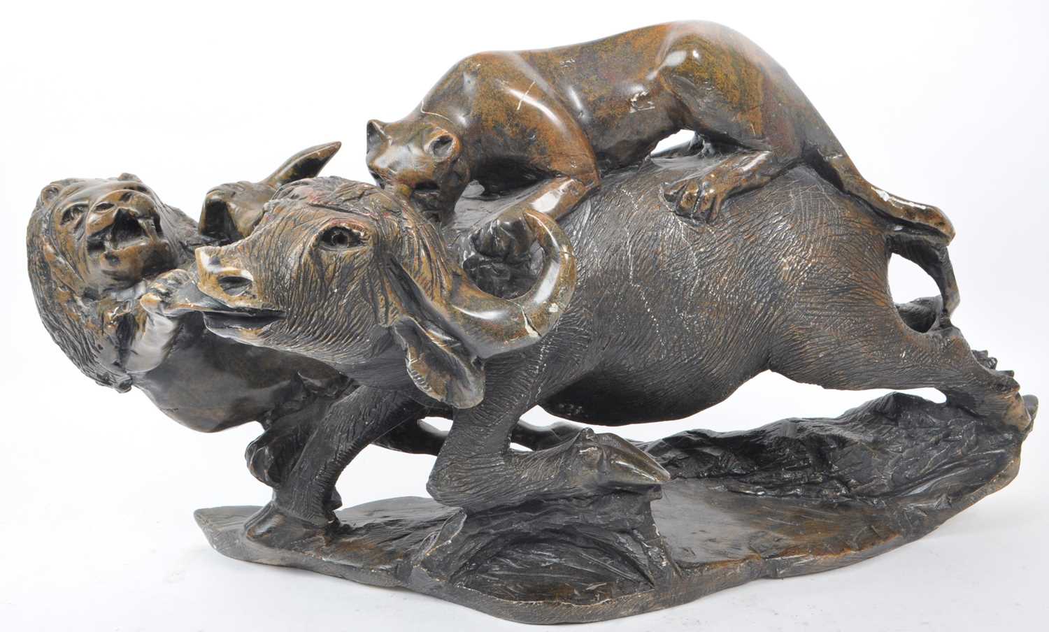 Lot 294 - LARGE SOUTH AFRICAN CARVED SOAPSTONE SCULPTURE