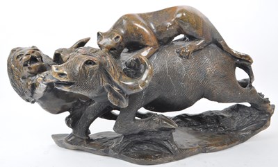Lot 294 - LARGE SOUTH AFRICAN CARVED SOAPSTONE SCULPTURE
