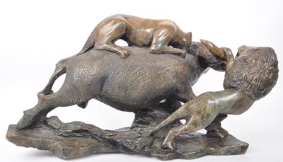 Lot 294 - LARGE SOUTH AFRICAN CARVED SOAPSTONE SCULPTURE