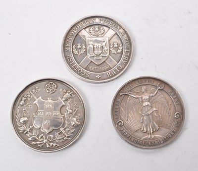 Lot 485 - THREE EARLY 20TH CENTURY SILVER HALLMARKED MEDALS