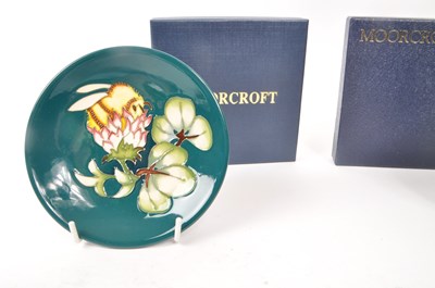 Lot 73 - MOORCROFT POTTERY - TWO MODERN CERAMIC PIN DISHES