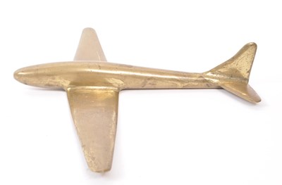 Lot 301 - MINIMALIST BRASS SPITFIRE AEROPLANE MODEL