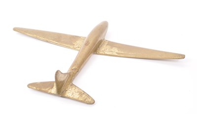 Lot 301 - MINIMALIST BRASS SPITFIRE AEROPLANE MODEL