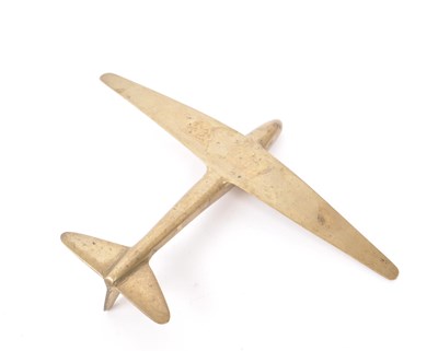 Lot 301 - MINIMALIST BRASS SPITFIRE AEROPLANE MODEL