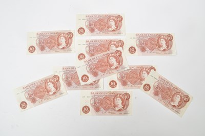 Lot 479 - TEN 1960S BRITISH 10 SHILLING NOTES