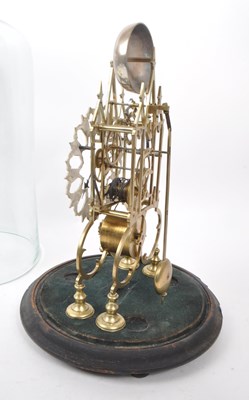 Lot 307 - GOTHIC 19THCT DOMED SKELETON CLOCK