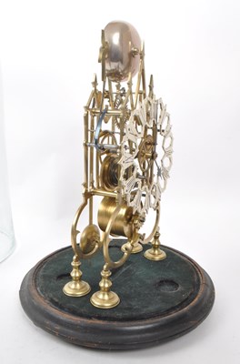 Lot 307 - GOTHIC 19THCT DOMED SKELETON CLOCK