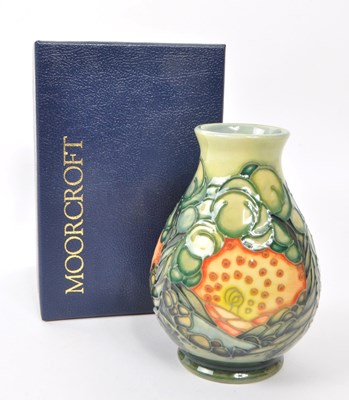 Lot 79 - MOORCROFT - SQUAT BALUSTER VASE DESIGNED BY SALLY TUFFIN