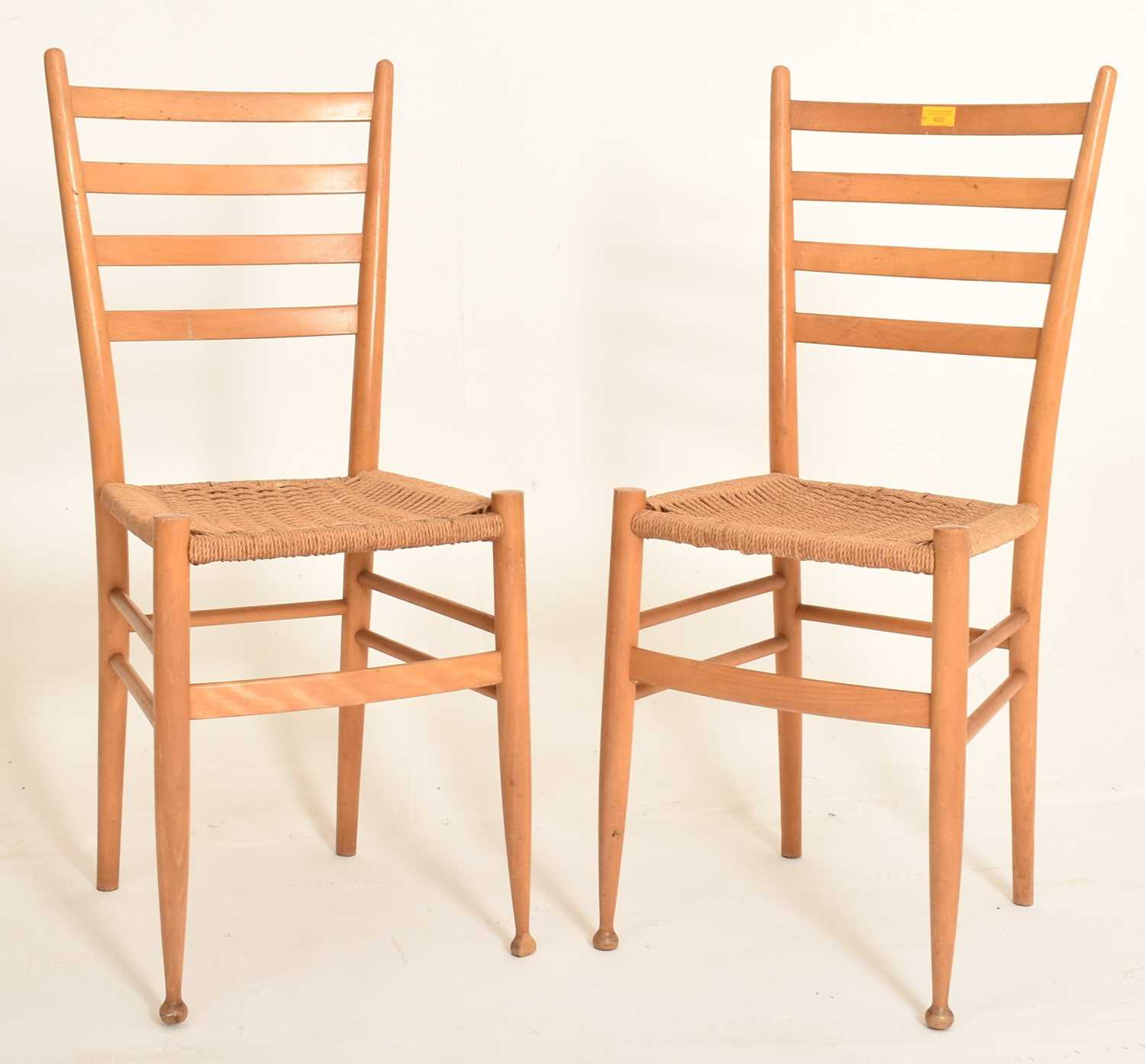 Lot 123 - GIO PONTI - SUPERLEGGERA CHAIR - PAIR OF DINING CHAIRS