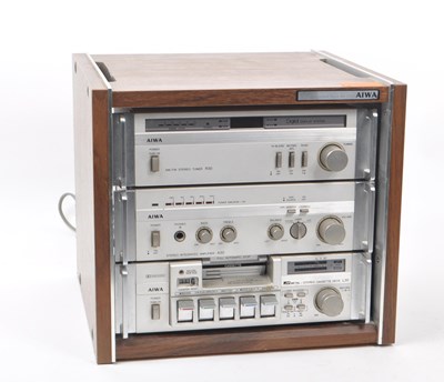 Lot 442 - AIWA - VINTAGE LATE 20TH CENTURY HI-FI STACKING SYSTEM