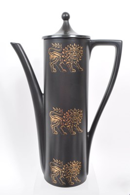 Lot 92 - PORTMEIRION - POTTERY 'BYZANTINE GOLD LION' COFFEE SERVICE