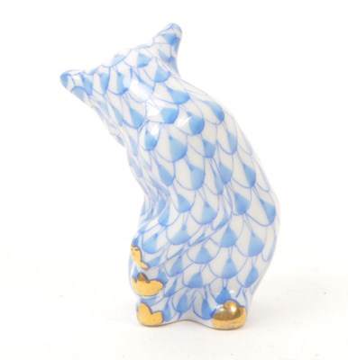 Lot 93 - HEREND - MINIATURE PORCELAIN CAT FIGURE