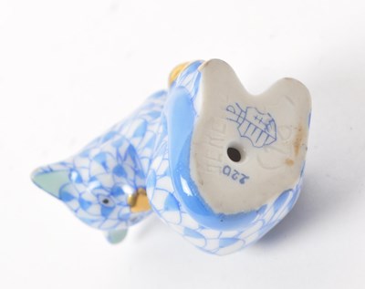Lot 93 - HEREND - MINIATURE PORCELAIN CAT FIGURE
