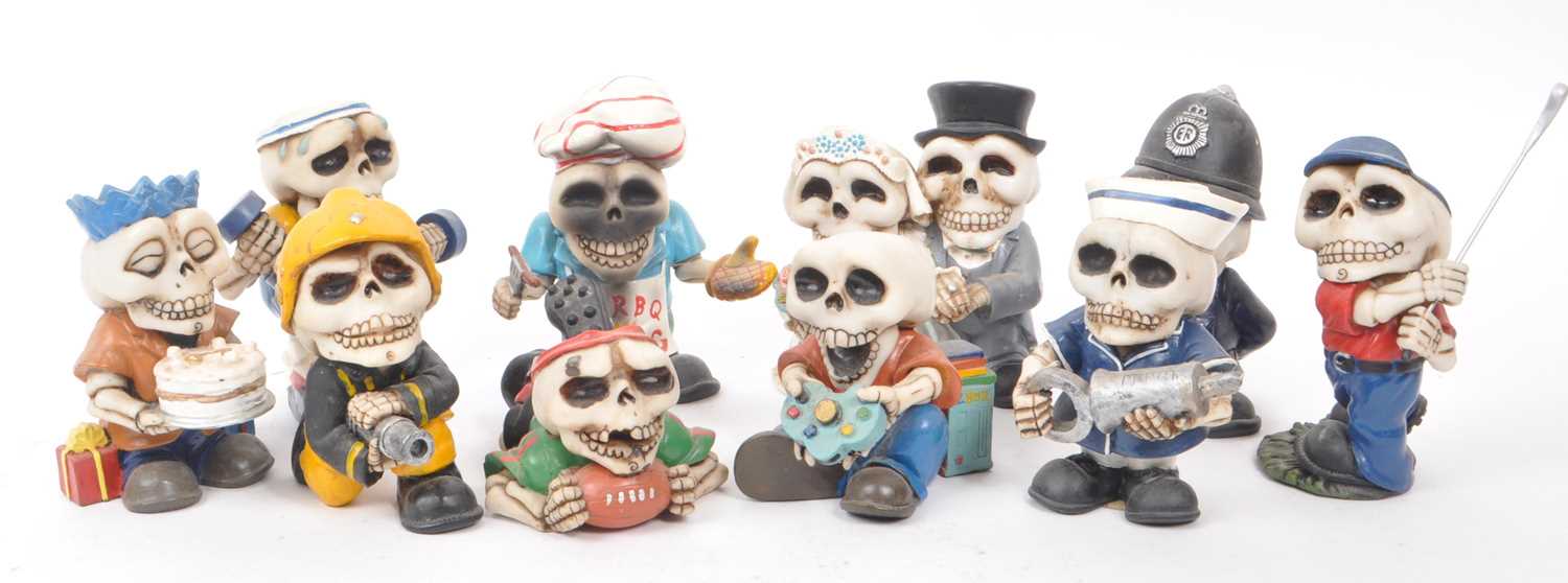 Lot 315 - NEMESIS NOW - COLLECTION OF TEN 21ST CENTURY RESIN SKELETON FIGURES