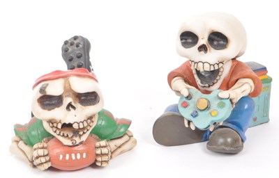 Lot 315 - NEMESIS NOW - COLLECTION OF TEN 21ST CENTURY RESIN SKELETON FIGURES