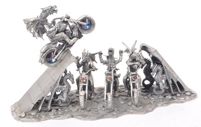 Lot 316 - MYTH & MAGIC BY THE TUDOR MINT - CAST PEWTER DRAGON FIGURE 'DAREDEVIL'