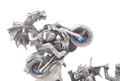 Lot 316 - MYTH & MAGIC BY THE TUDOR MINT - CAST PEWTER DRAGON FIGURE 'DAREDEVIL'