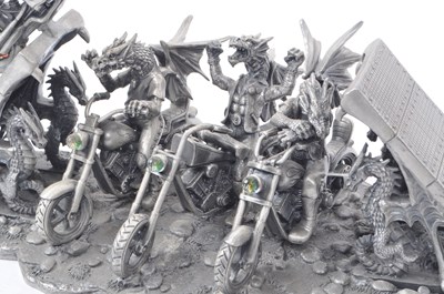 Lot 316 - MYTH & MAGIC BY THE TUDOR MINT - CAST PEWTER DRAGON FIGURE 'DAREDEVIL'