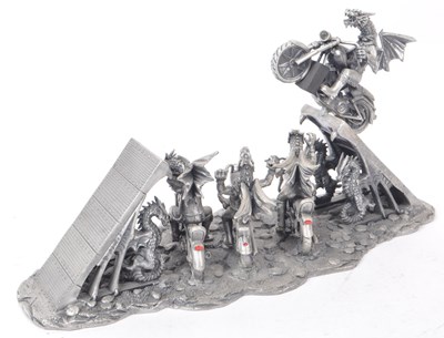 Lot 316 - MYTH & MAGIC BY THE TUDOR MINT - CAST PEWTER DRAGON FIGURE 'DAREDEVIL'