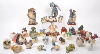 Lot 317 - COLLECTION OF CONTEMPORARY RESIN DRAGON FIGURINES
