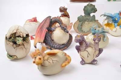 Lot 317 - COLLECTION OF CONTEMPORARY RESIN DRAGON FIGURINES