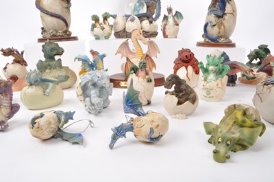 Lot 317 - COLLECTION OF CONTEMPORARY RESIN DRAGON FIGURINES