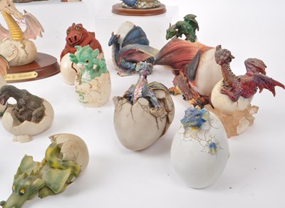 Lot 317 - COLLECTION OF CONTEMPORARY RESIN DRAGON FIGURINES