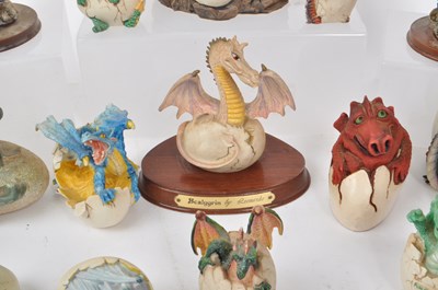 Lot 317 - COLLECTION OF CONTEMPORARY RESIN DRAGON FIGURINES