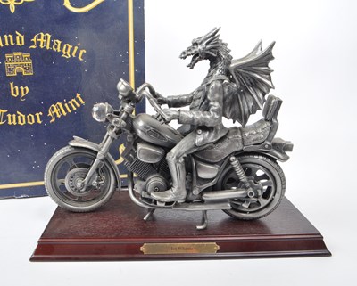 Lot 319 - MYTH & MAGIC BY THE TUDOR MINT - CAST PEWTER DRAGON FIGURE - 'HOT WHEELS'