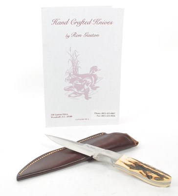 Lot 322 - RON GASTON - FULL TANG HANDMADE KNIFE