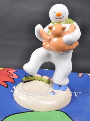 Lot 115 - COALPORT CHARACTERS - THE SNOWMAN - THREE CERAMIC FIGURINES