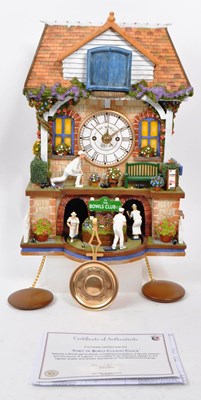 Lot 334 - THE BRADFORD EXCHANGE- THE SPIRIT OF THE BOWLS CUCKOO CLOCK