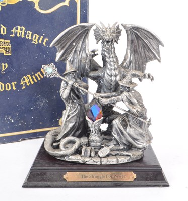 Lot 337 - MYTH & MAGIC BY THE TUDOR MINT - A CAST PEWTER DRAGON FIGURINE