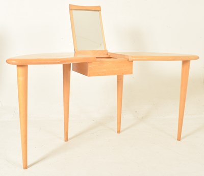 Lot 16 - DESIGNER MAPLE WOOD KIDNEY SHAPED DRESSING TABLE