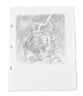 Lot 574 - THE IRON GIANT - ORIGINAL DRAWING BY RICHARD BAZLEY