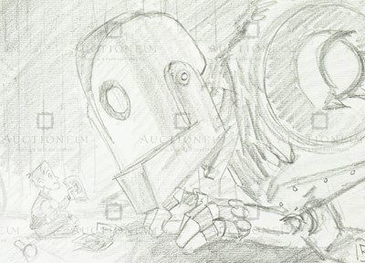 Lot 542 - THE IRON GIANT - ORIGINAL DRAWING BY RICHARD BAZLEY