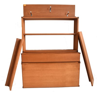 Lot 392 - BEAVER & TAPLEY - SL - 1970S TEAK SIX MODULAR WALL SYSTEM