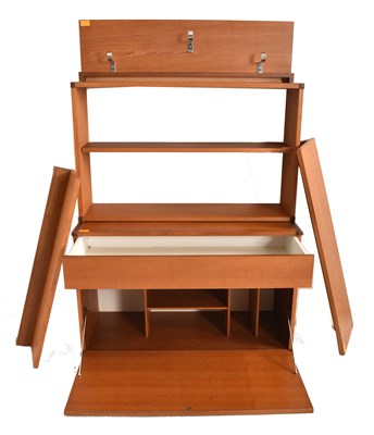 Lot 392 - BEAVER & TAPLEY - SL - 1970S TEAK SIX MODULAR WALL SYSTEM